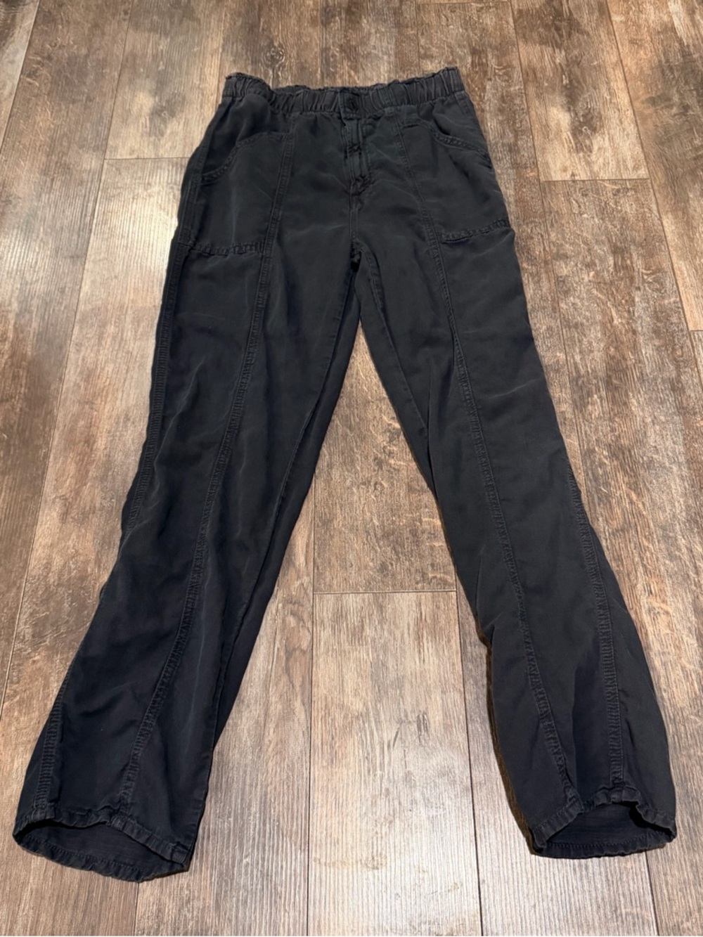 MOTHER Black Casual Stretch Trousers
